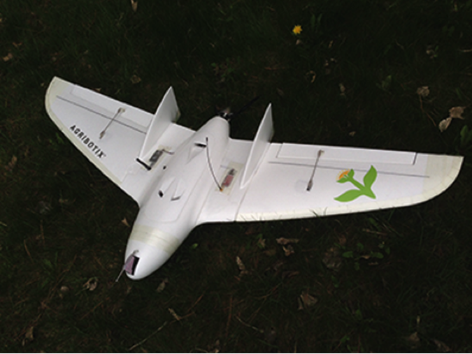 The Agribotix flying wing design is easy to launch, rapid to assemble, extremely robust, and excellent in the wind.