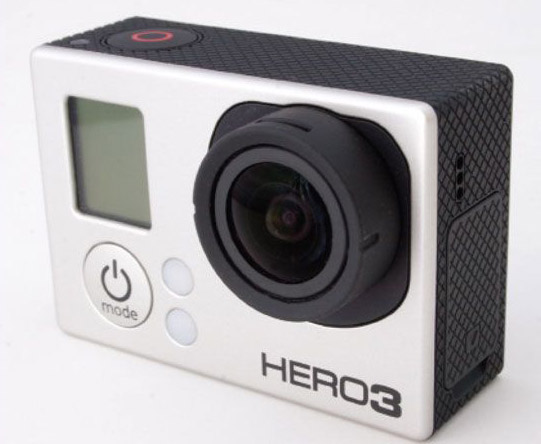 With the waterproof housing removed, the GoPro is REALLY small.