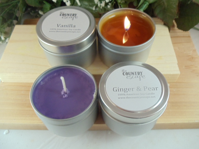 Handmade Soy Candles that smell AMAZING in 6 Oz or 8 Oz Tins 