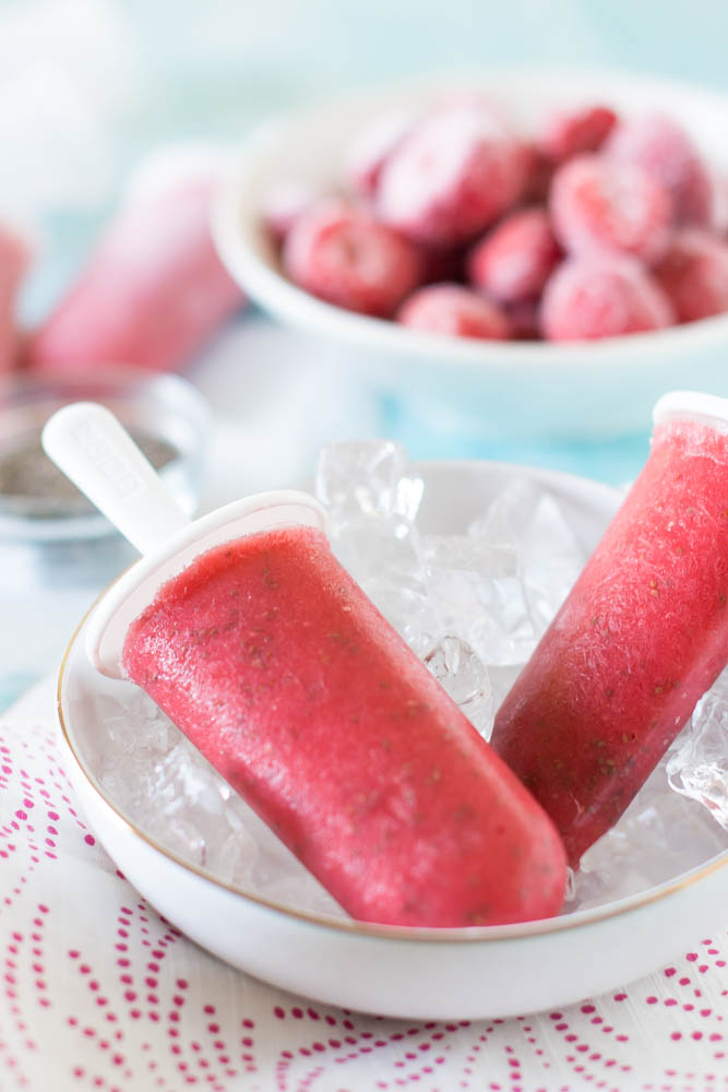 5 Ingredient Strawberry Chia Seed Pops
