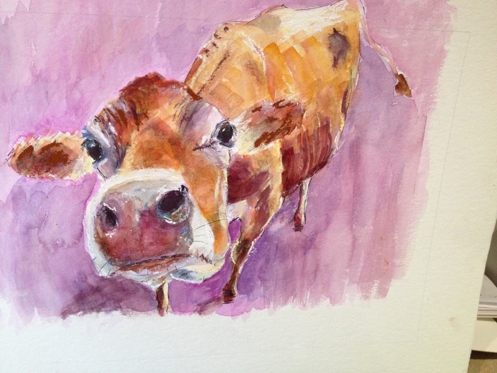 Almost finished 'lilac cow'