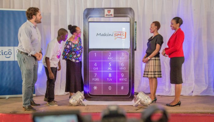 Faraja Nyalandu at the launch of MAKINI SMS
