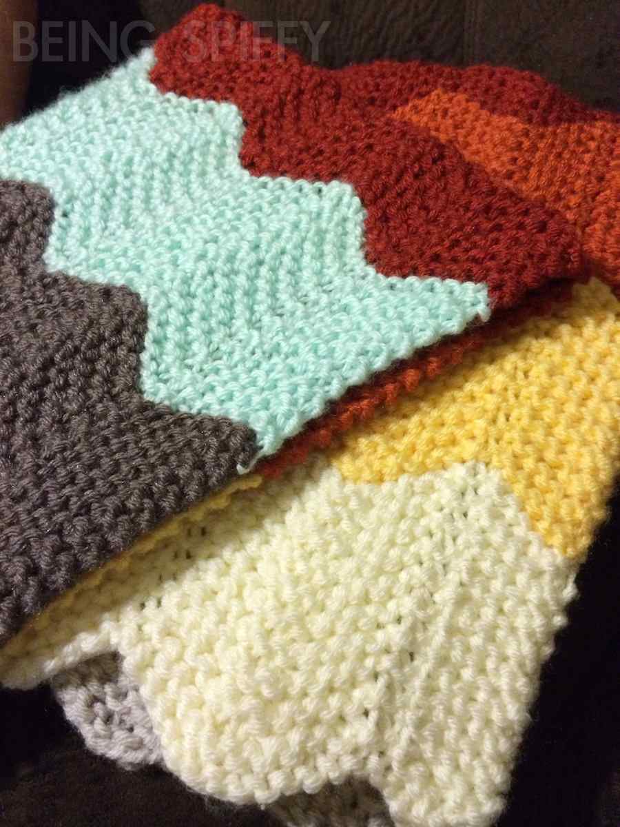 Knit Chevron Baby Blanket — Being Spiffy