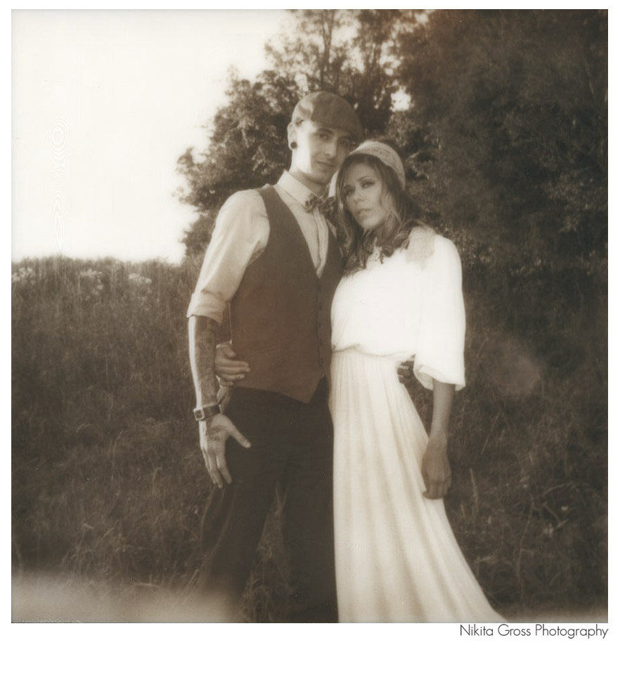 polaroid wedding picture