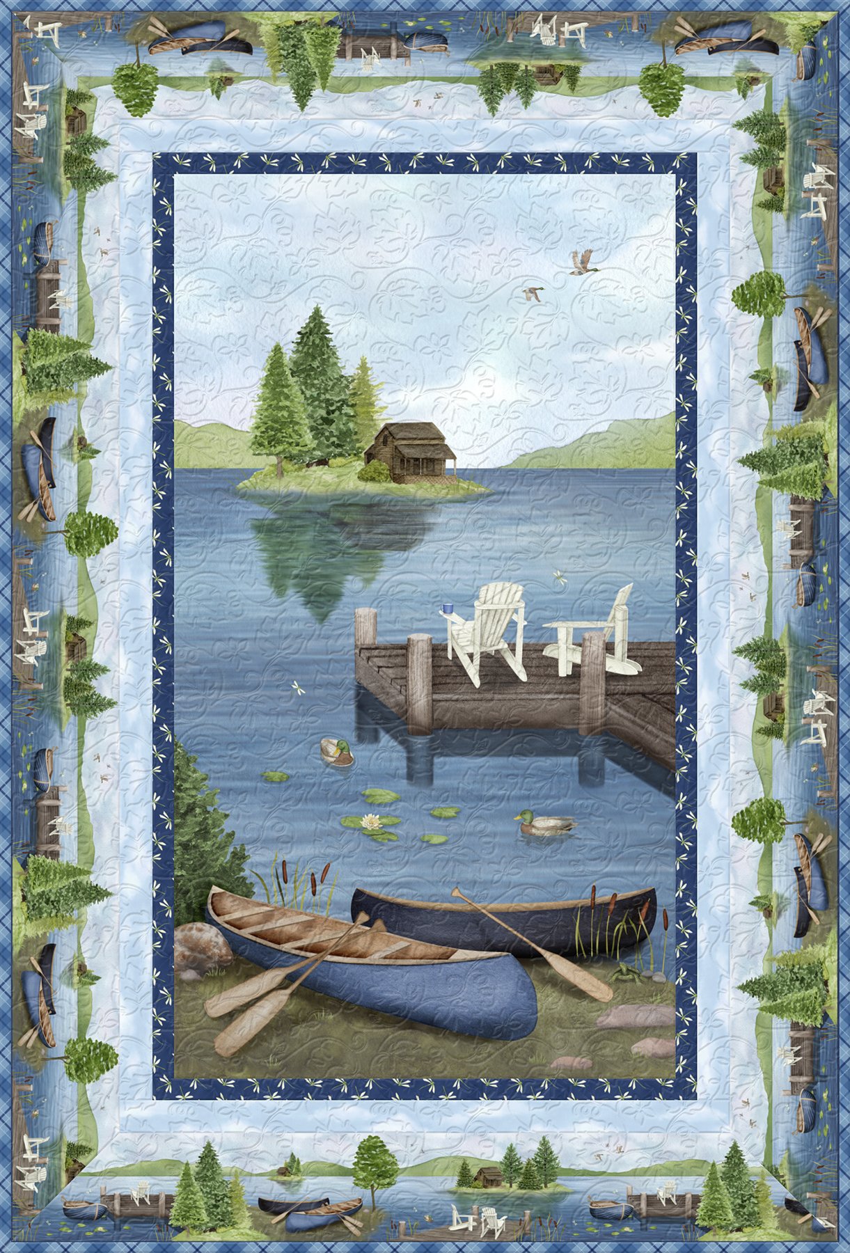Lakefront Basic Panel Quilt Kit from Wilmington — Rocking Chair Quilts