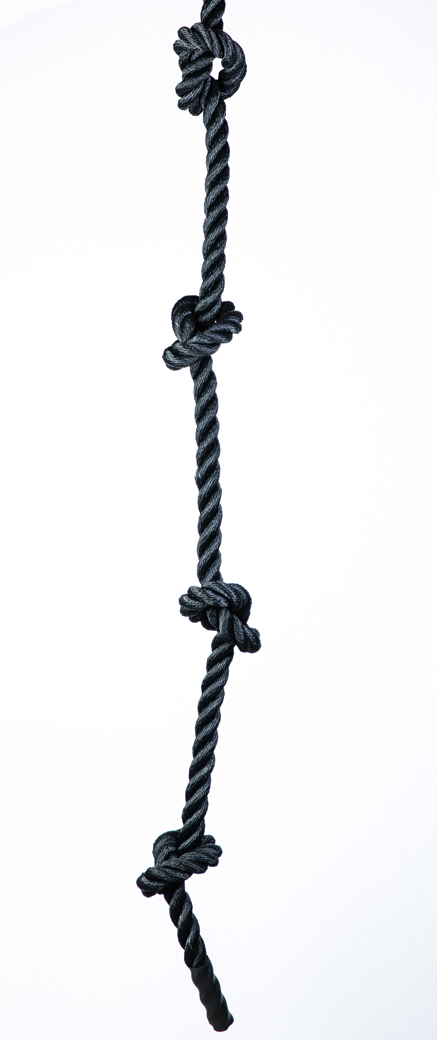 knotted climbing rope  black — Fitness Solutions LLC