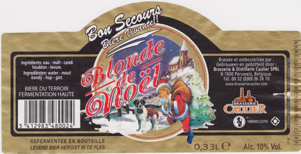 une bouffarde pour les 70 ans de notre cher  Denis Mc Kie Brasserie+Caulier+(P%C3%A9ruwelz)+-+Bon-Secour+-+Blonde+de+Noel
