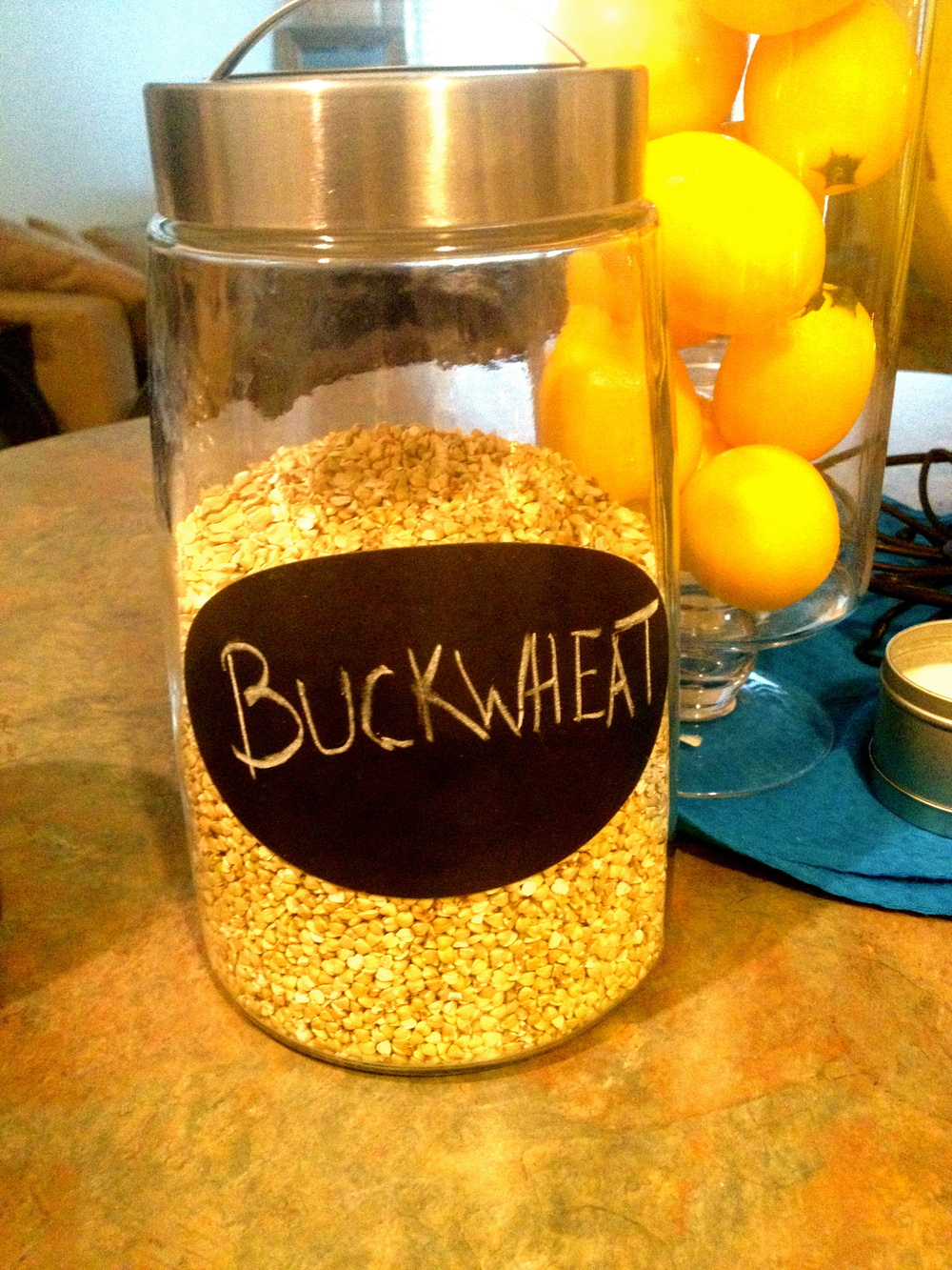 I decided my buckwheat was so important that it deserved its own jar.