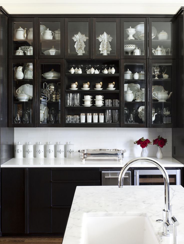 How to Style Glass Kitchen Cabinets