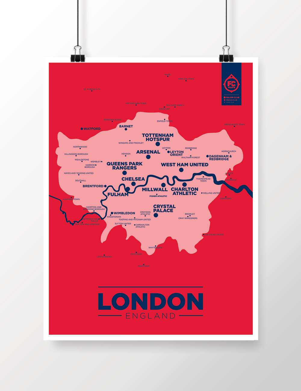 London Map Football Club Maps