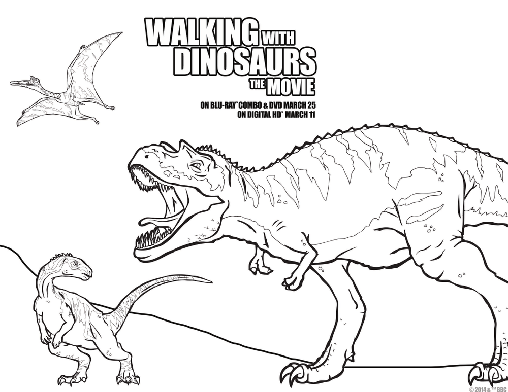 walking with dinosaurs coloring pages - photo #46