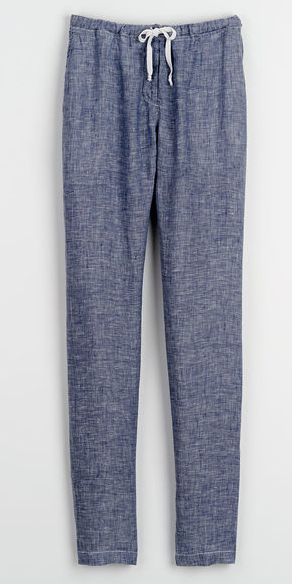 Light & Breezy Linen Chambray Pant, Rodale's $118. Perfect for lounging & beach trips!