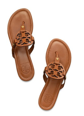 Ready to splurge on a great go-to pair of flip flops? These camel Tory Burch emblem sandals are the perfect choice. AND, 25% off through Monday!