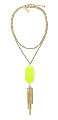 Kendra Scott Rayne Necklace in Neon Yellow