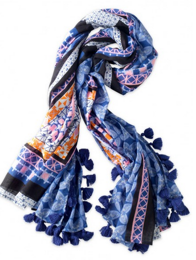 Morroccan Pom Pom scarf
