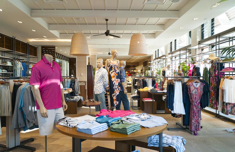 Inside the 'new look' Tommy Bahama store, featuring the 'Modern Beach House' design. 