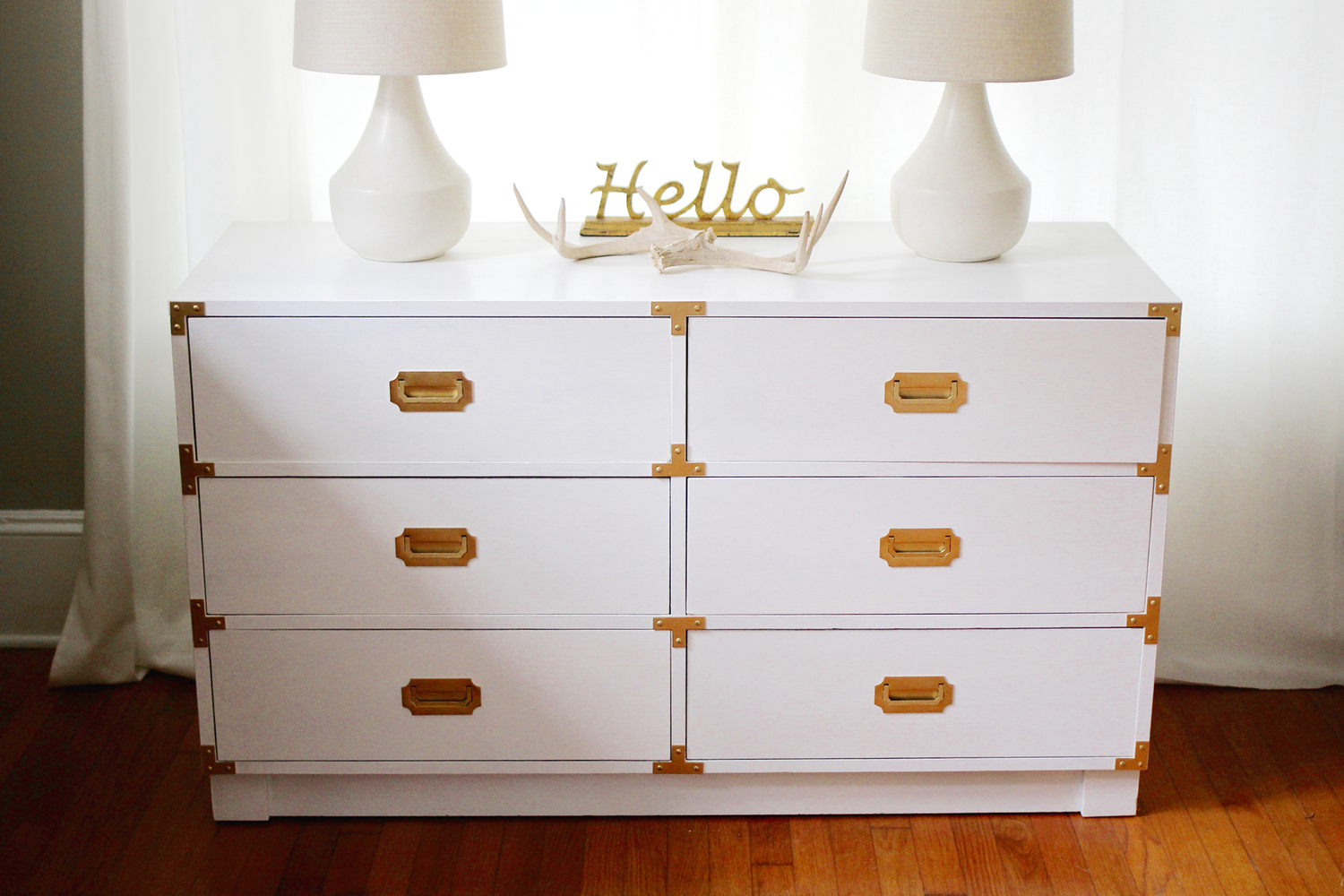 Restoring A Classic Campaign Dresser In White And Gold A