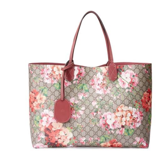 GG Blooms Reversible Leather Tote 