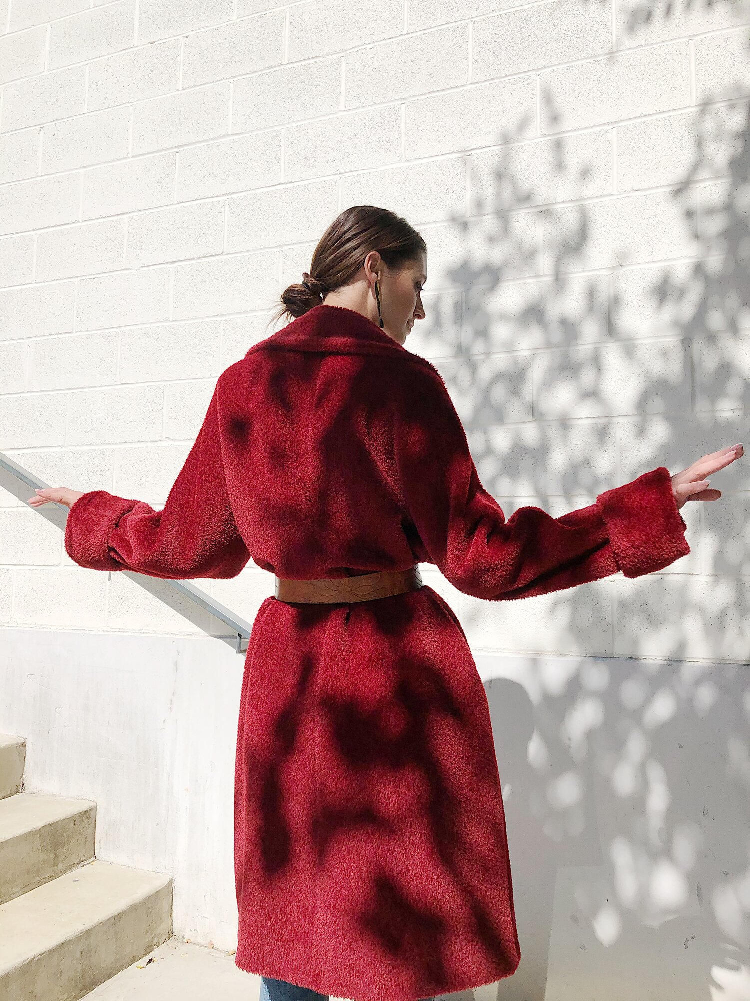 MAX MARA 90s Rasberry Alpaca & Wool Plush Oversized Coat — Garment