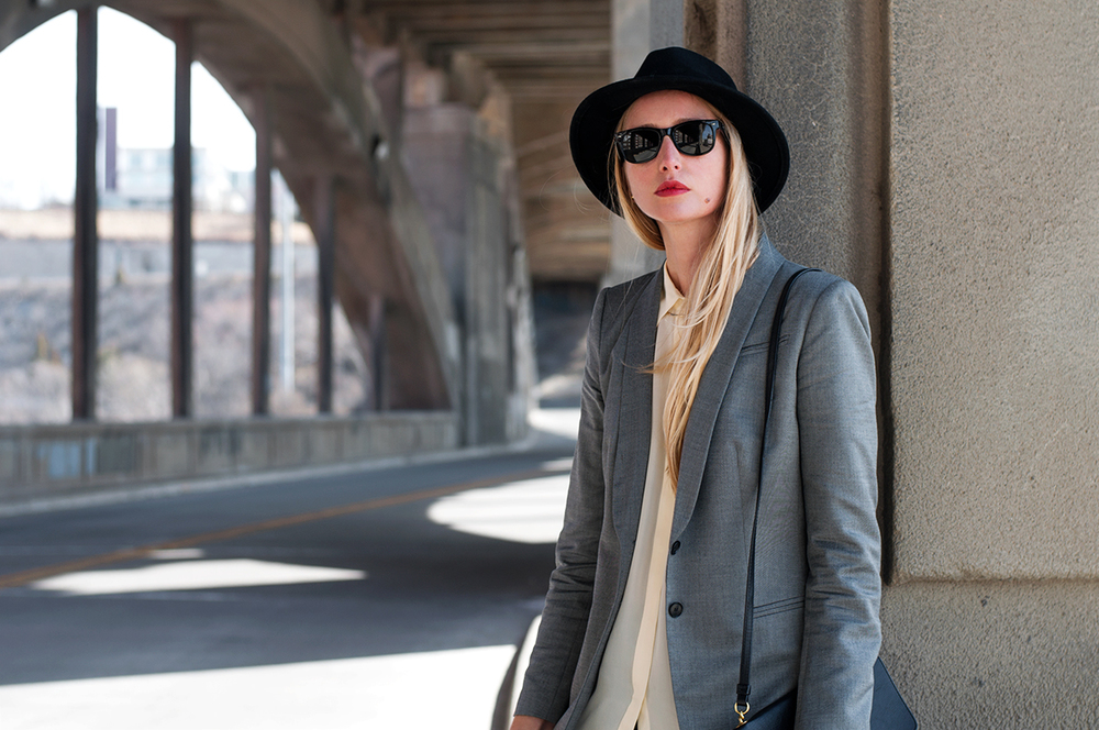 Blogger Style with Black Fedora for Spring 2015