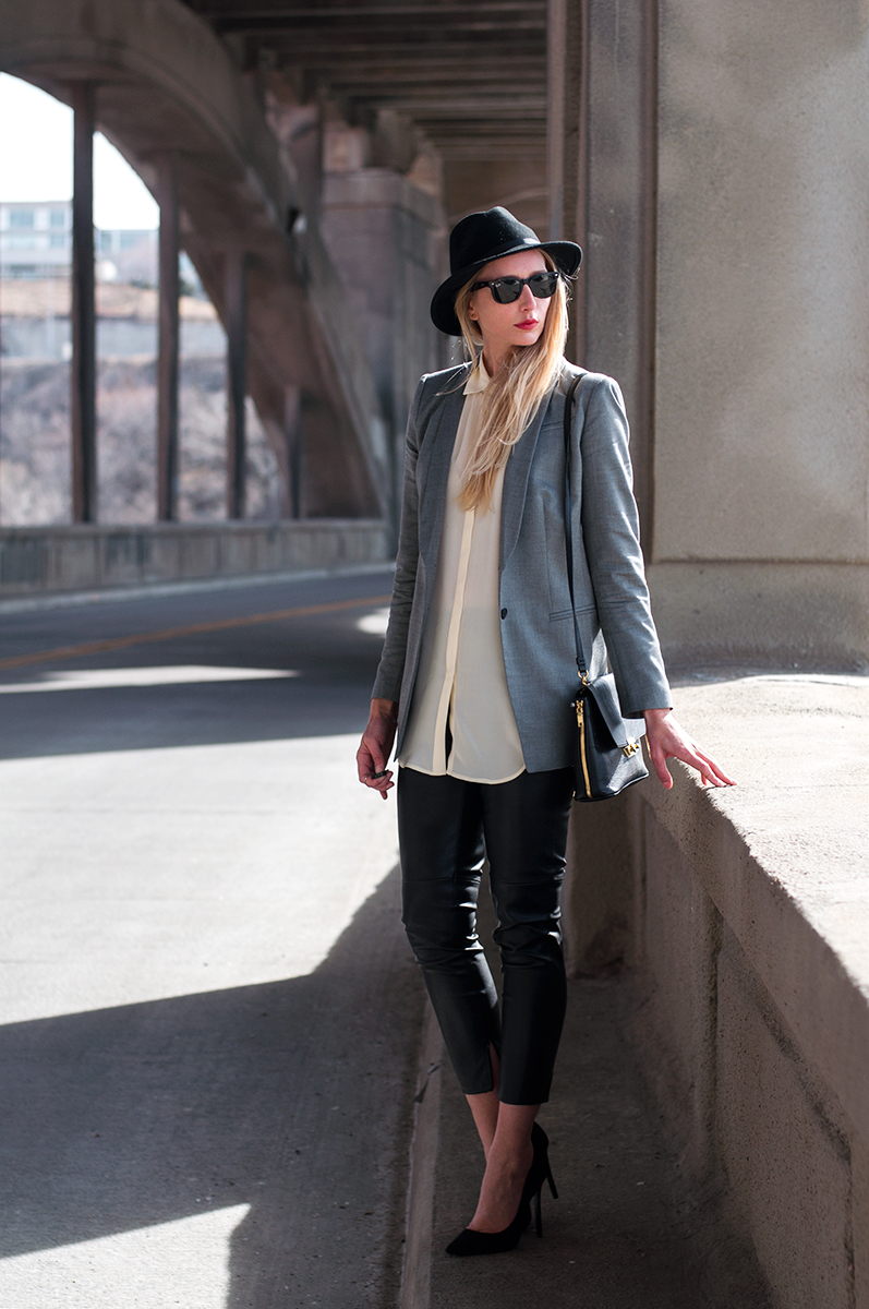 Heather Wyancko, Kansas City Based Fashion Blogger on the 12th Street Bridge