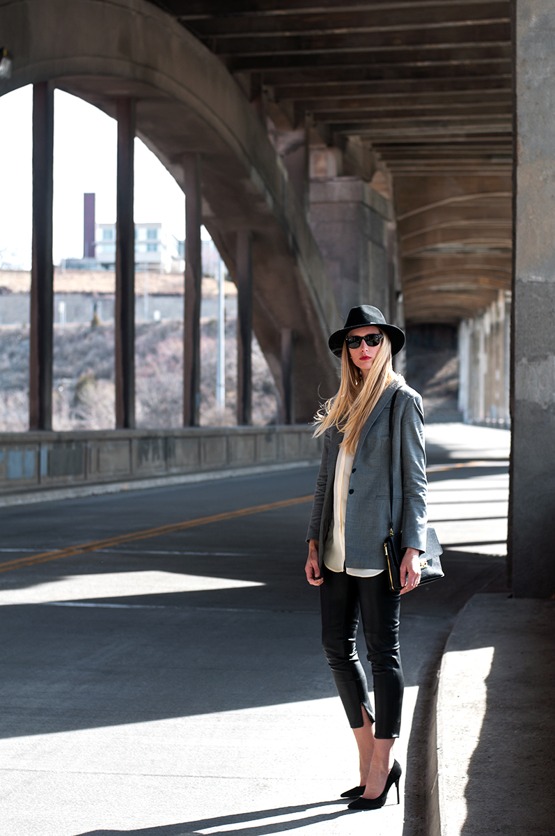 Heather Wyancko, Kansas City Based Fashion Blogger on the 12th Street Bridge