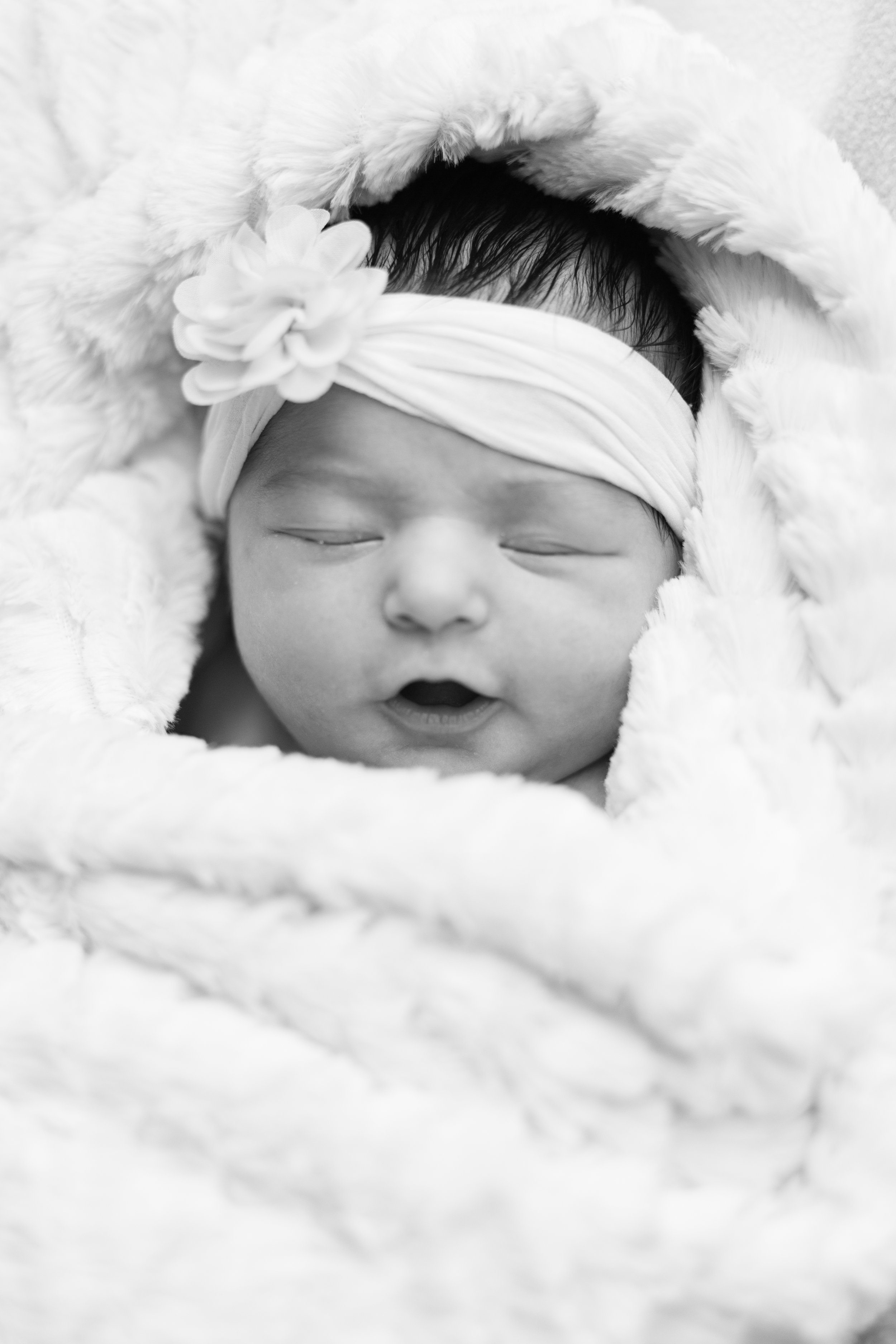  newborn photography, baby girl, days old, pink blanket, bows, unicorn, flowers 