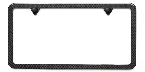 AUTOMUTO License Plate Frame Stainless Steel,Carbon Fiber License Plate Frame,Sleek Car Accessories,2pcs 2 Holes for US Vehicle 