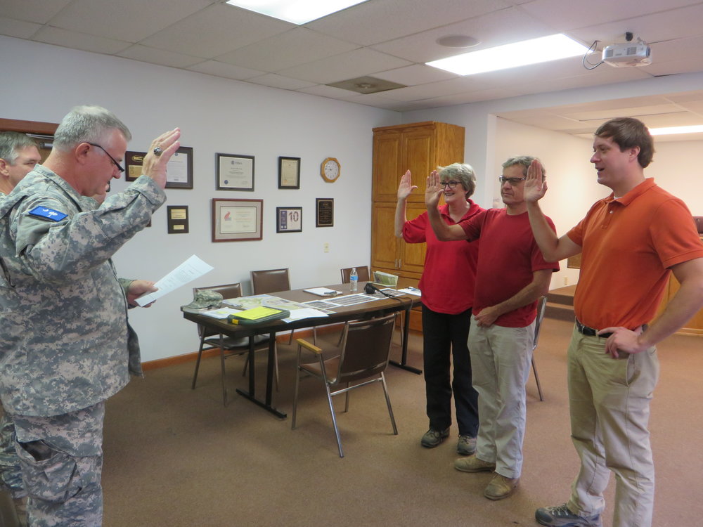  Jane, Michael and Tom are sworn into the South Carolina Guard 