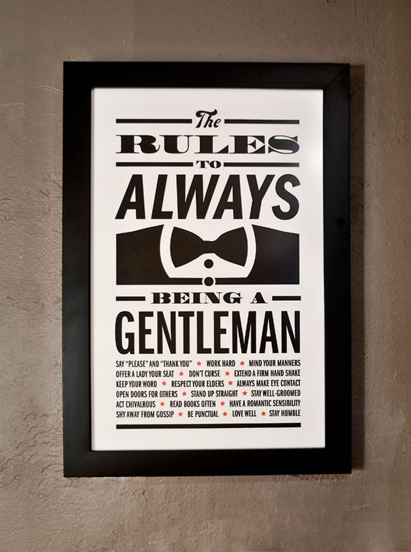 Nineteen Rules To Always Being A Gentleman The Bubble Joy