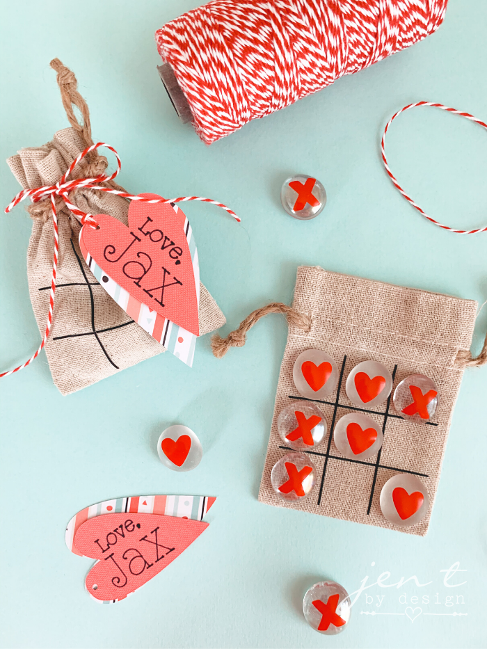 Personalized Valentines Day Tic Tac Toe Bags Great Gift For Kids And Classrooms 