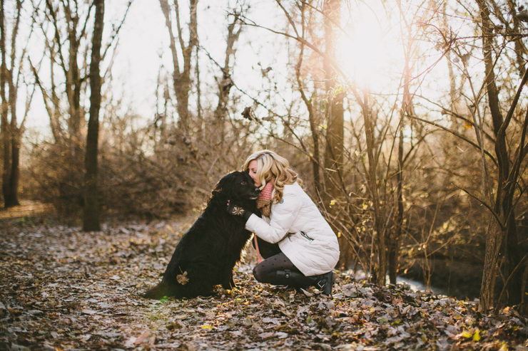 Senior girl photography with dog