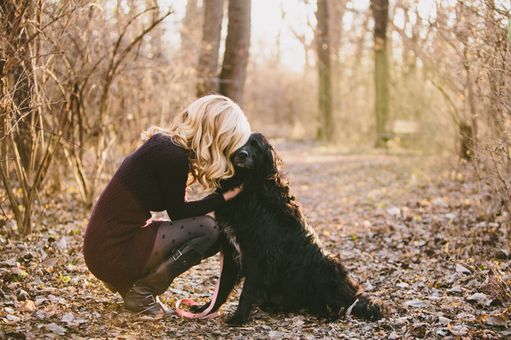 Senior girl photography with dog