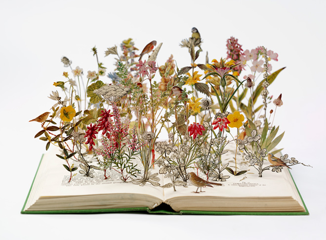 Nature in Britain, 2012, book-cut sculpture