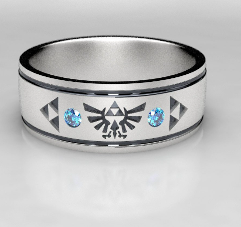 Ziek persoon Lastig Profetie Legend of Zelda Mens Blue Diamond Wedding Ring — Metal Wendler- Recycled  gold and palladium handmade Bridal and Wedding Bands.