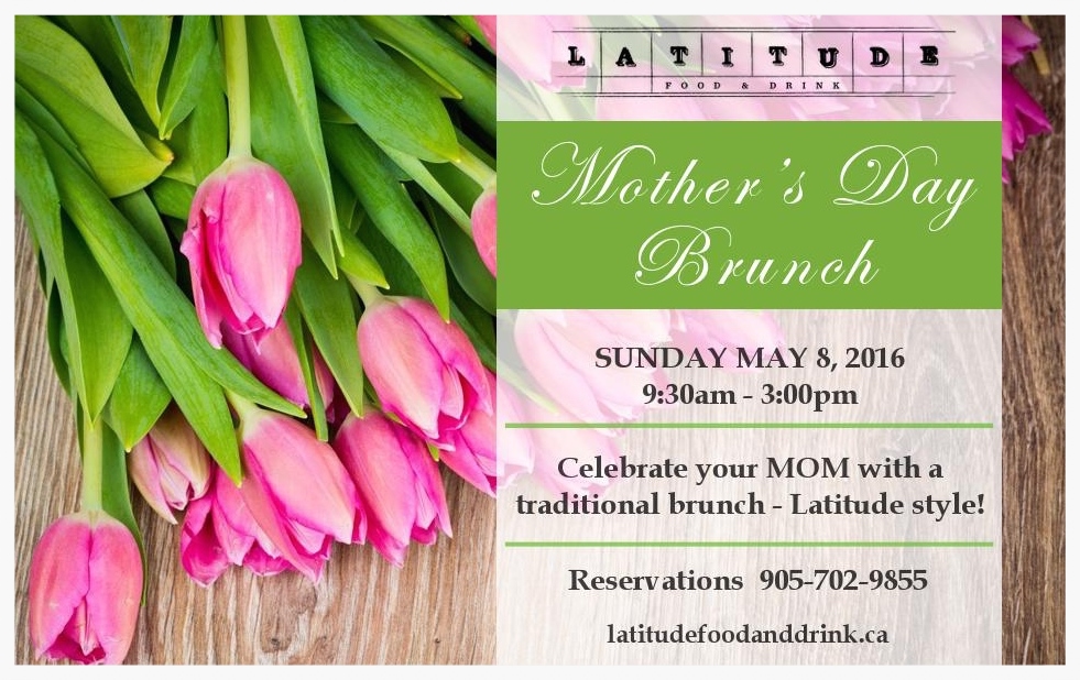 Join us for a traditional brunch off of our a-la-carte menu.  Your mom will delight in the time you spend with her today!