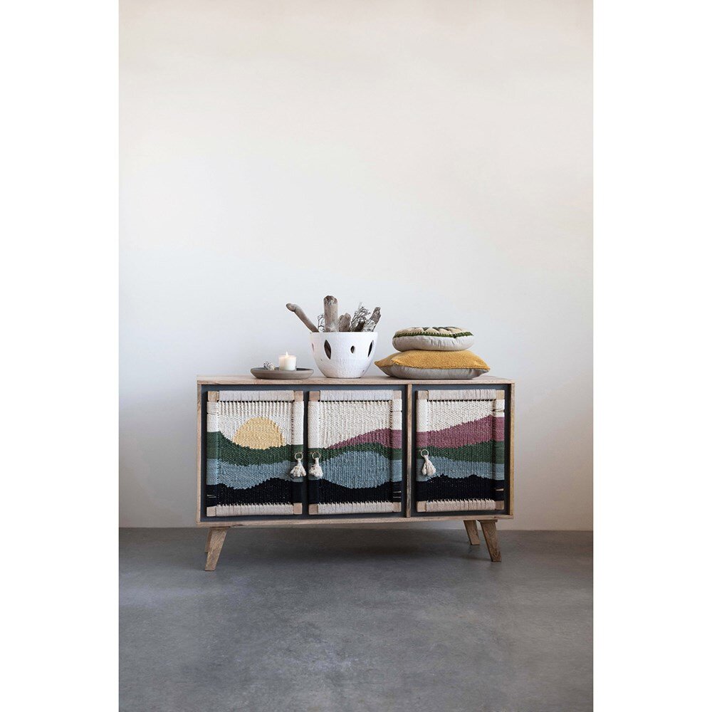 Shop Mango Wood Console / Woven Doors (PICKUP ONLY) — Lucca from Lucca on Openhaus