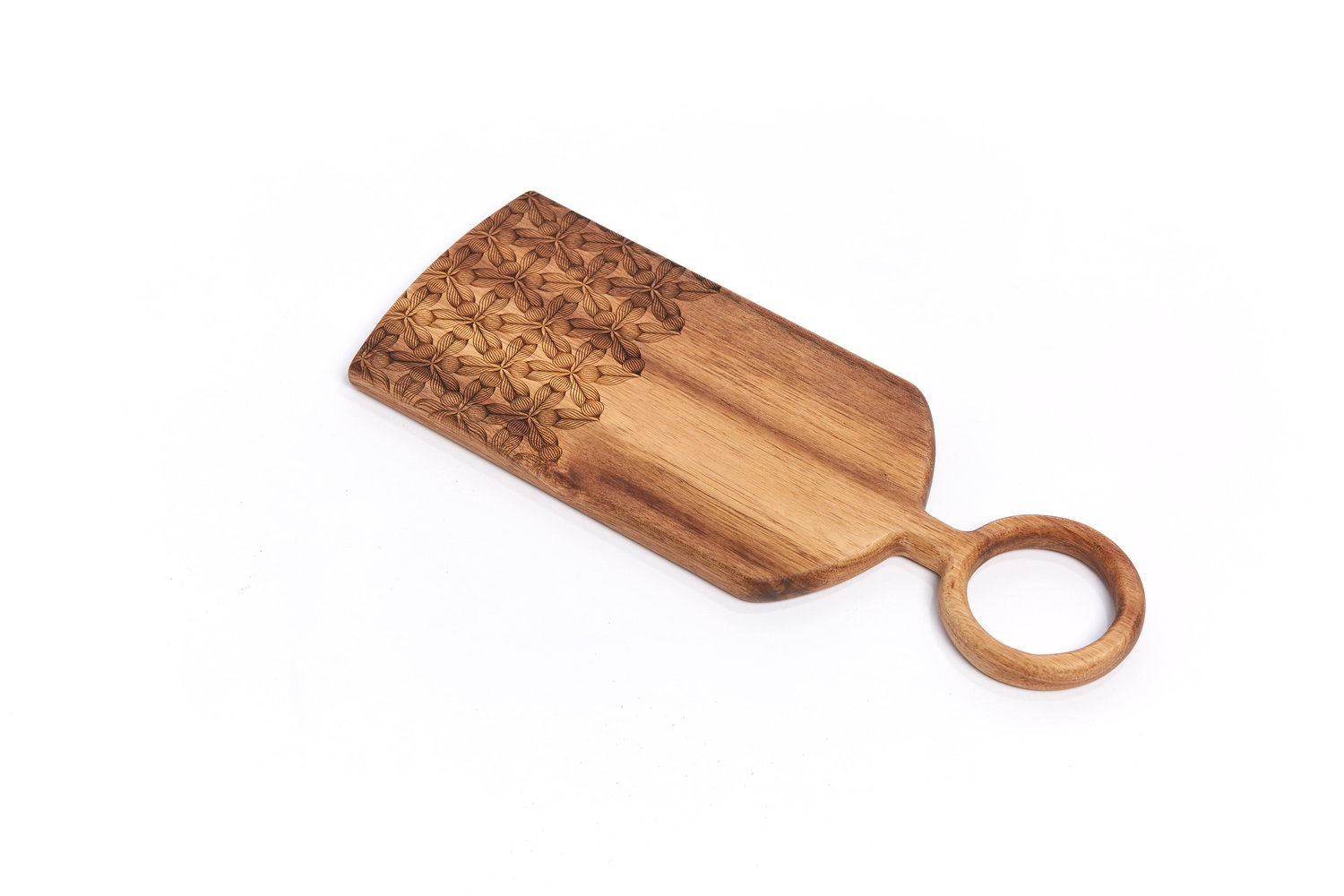 Shop Crecent Handle Serving Tray / Acacia Wood from Lucca on Openhaus
