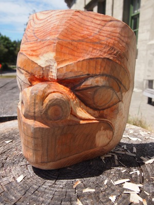 Carving a Tlingit Style Mask 
