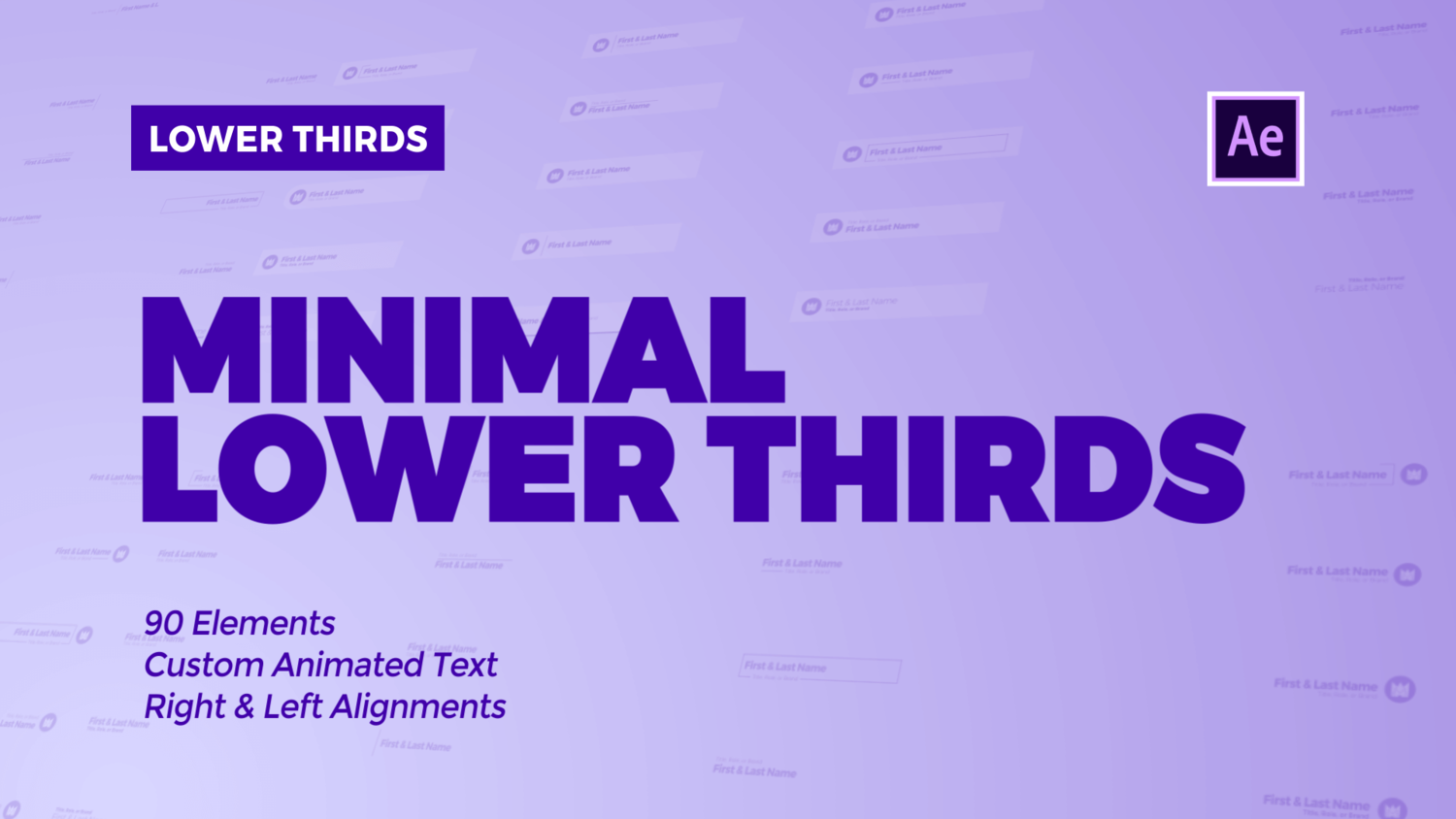 Minimal Lower Thirds - After Effects Lower Third Template