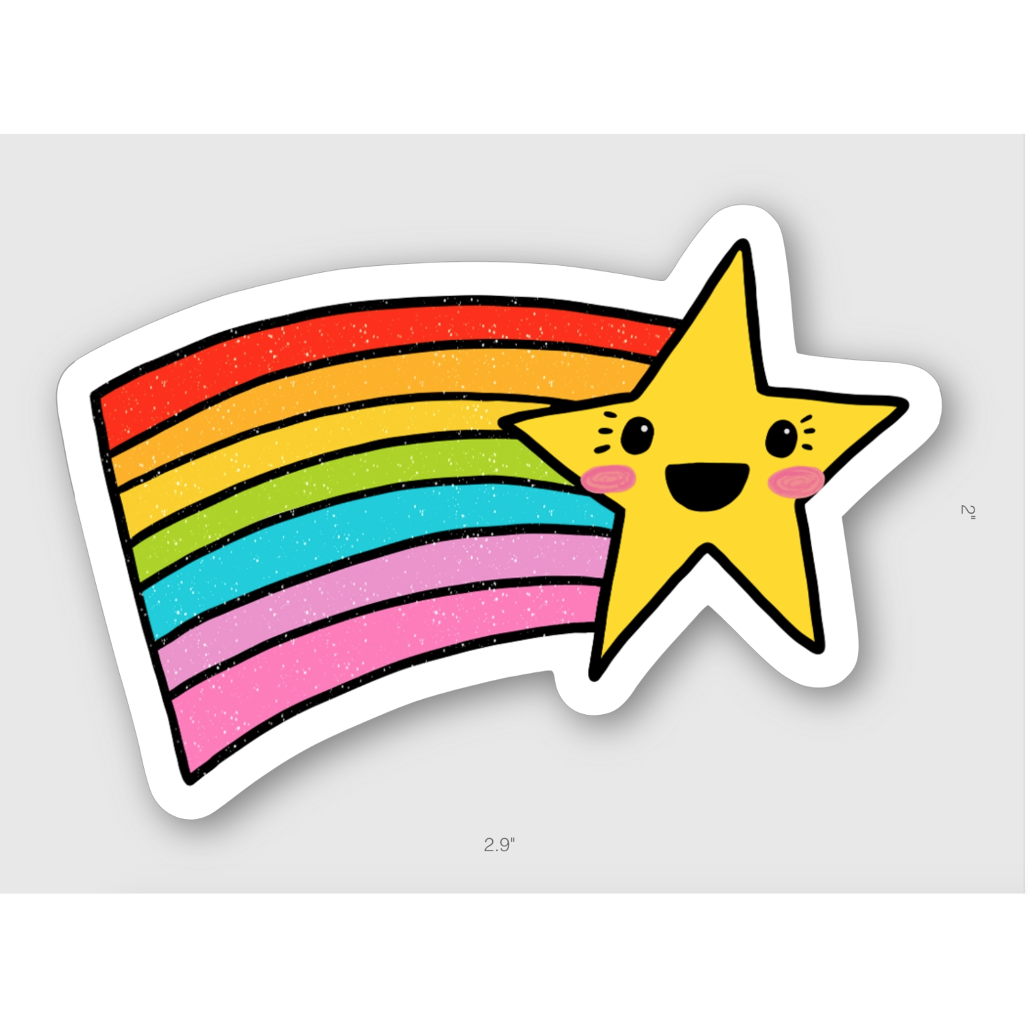 Rainbow Star - Vinyl Sticker — Jenipher Lyn + Nightly Doodles