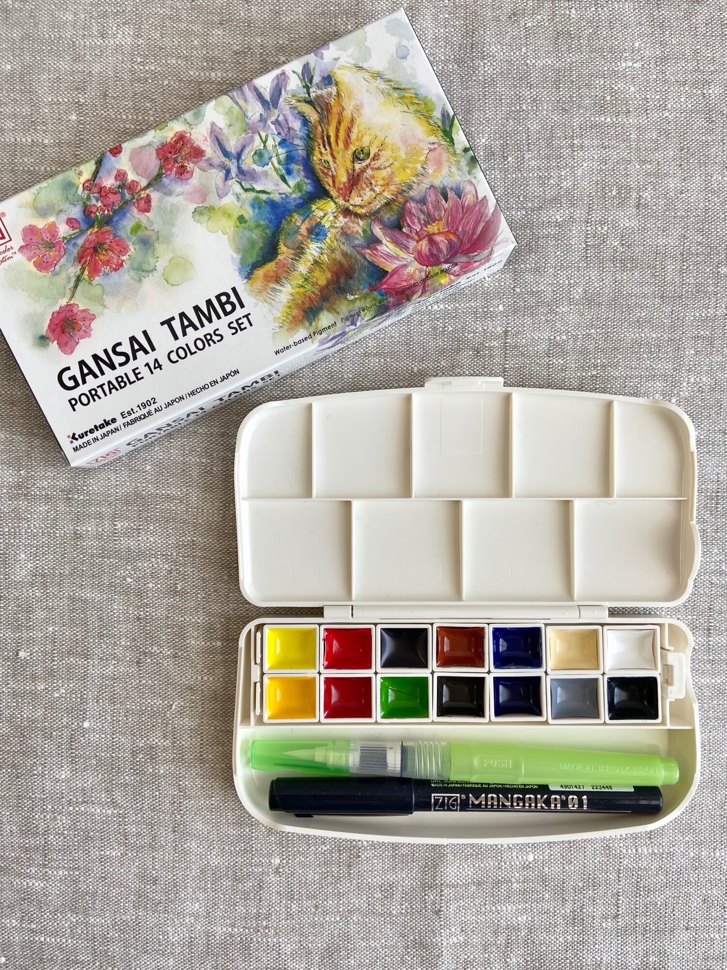 Portable Gansai Tambi Watercolor Set — Good Gray