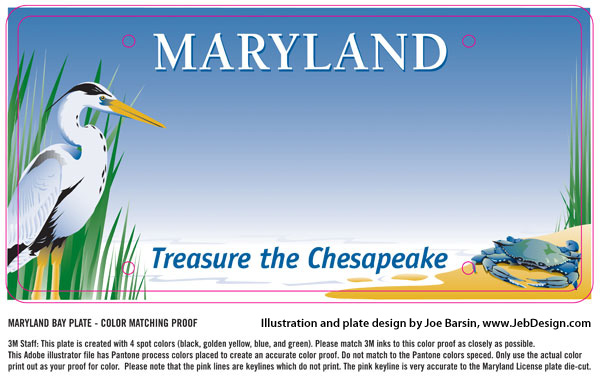 Final illustration file used to produce the Maryland license plates