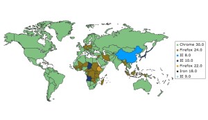 estadísticas de uso de navegadores web por países
