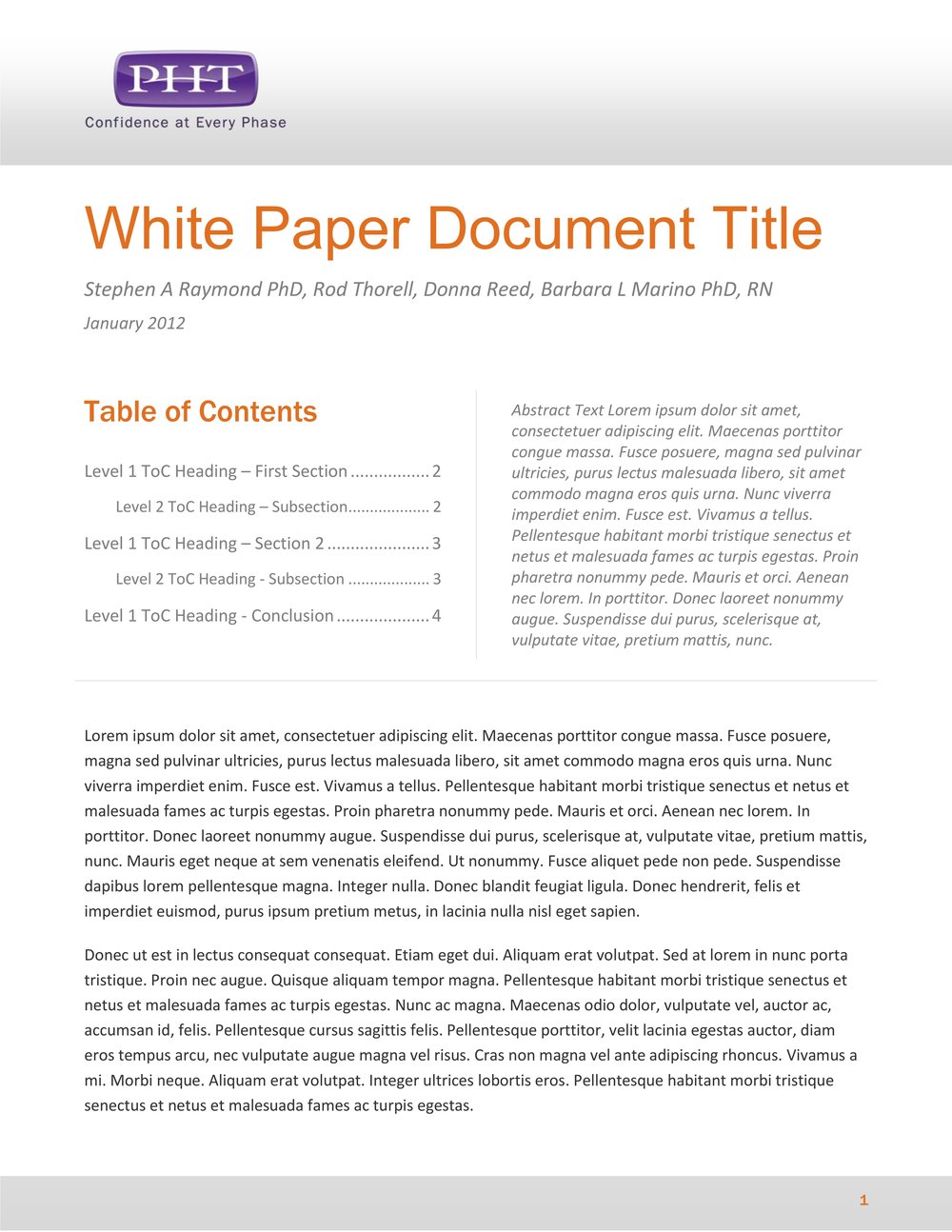 White Paper Sample