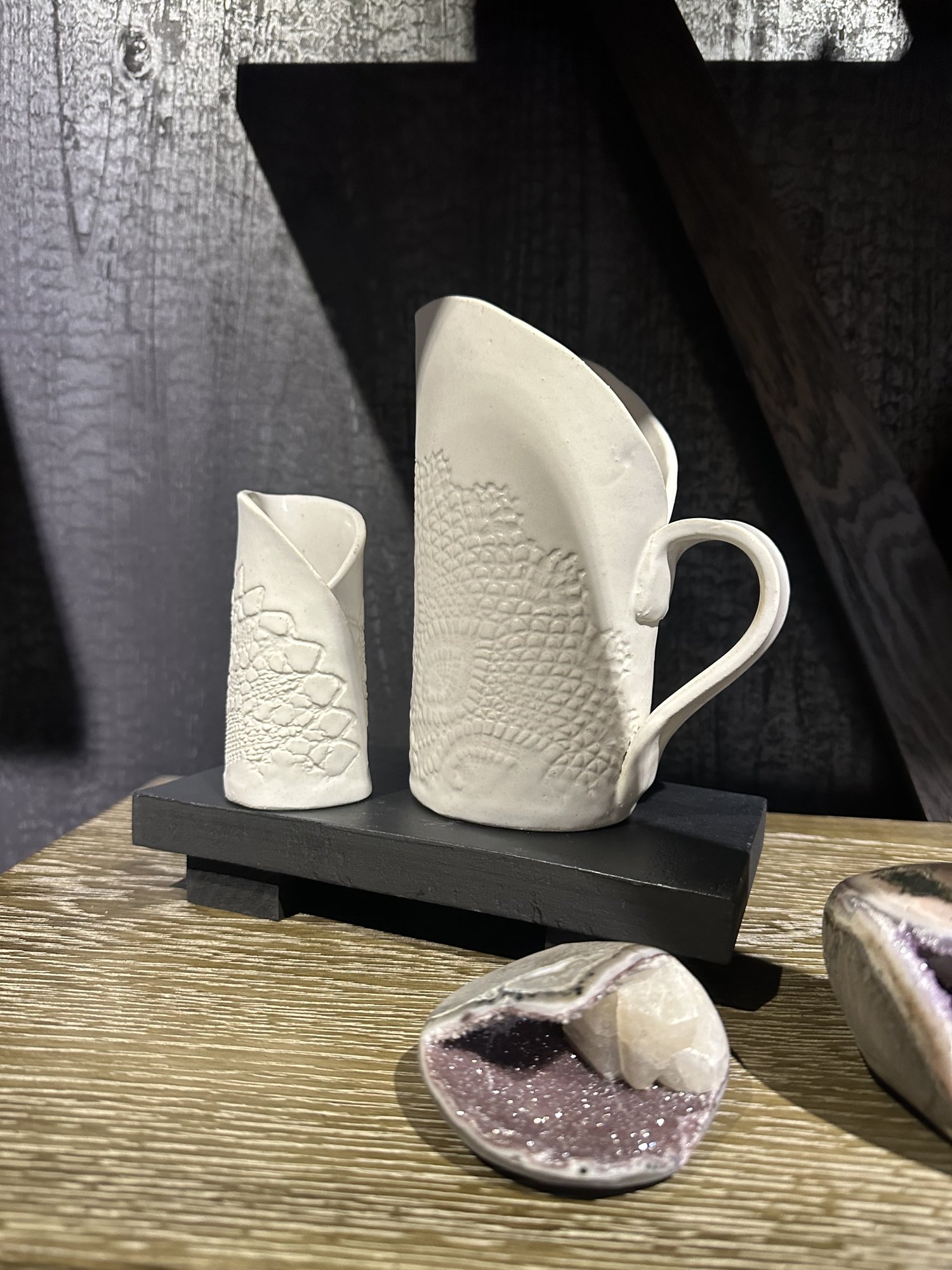 White Pitcher, milk jug, bedside table water pitcher, soup pitcher, flower  vase — Blue Door Ceramics