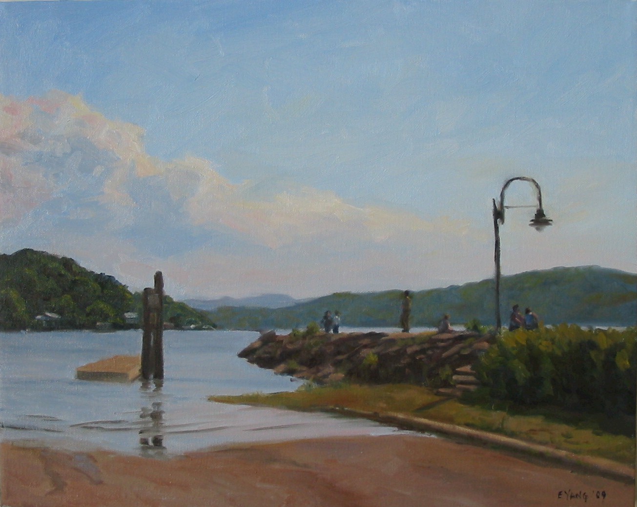 Peekskill Landing, 16"x20" oil on canvas