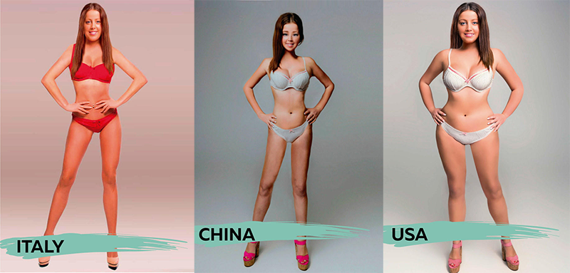 The Ideal Woman's Body Shape in 18 Different Countries — The