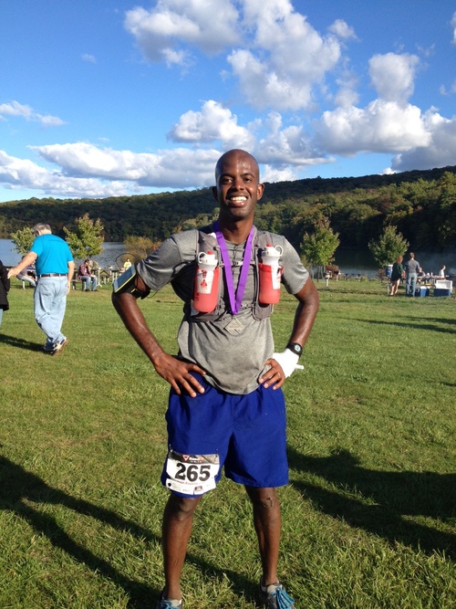 Here's Rudy after he crushed the NJ Trails' Mountain Madness 50K!