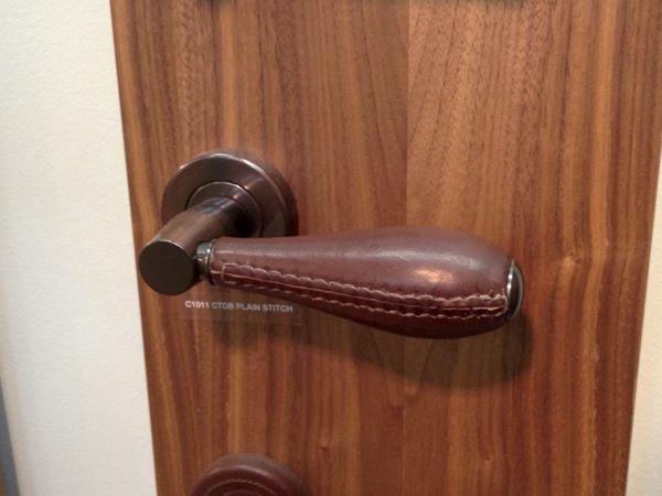 Handle wrapped with Leather